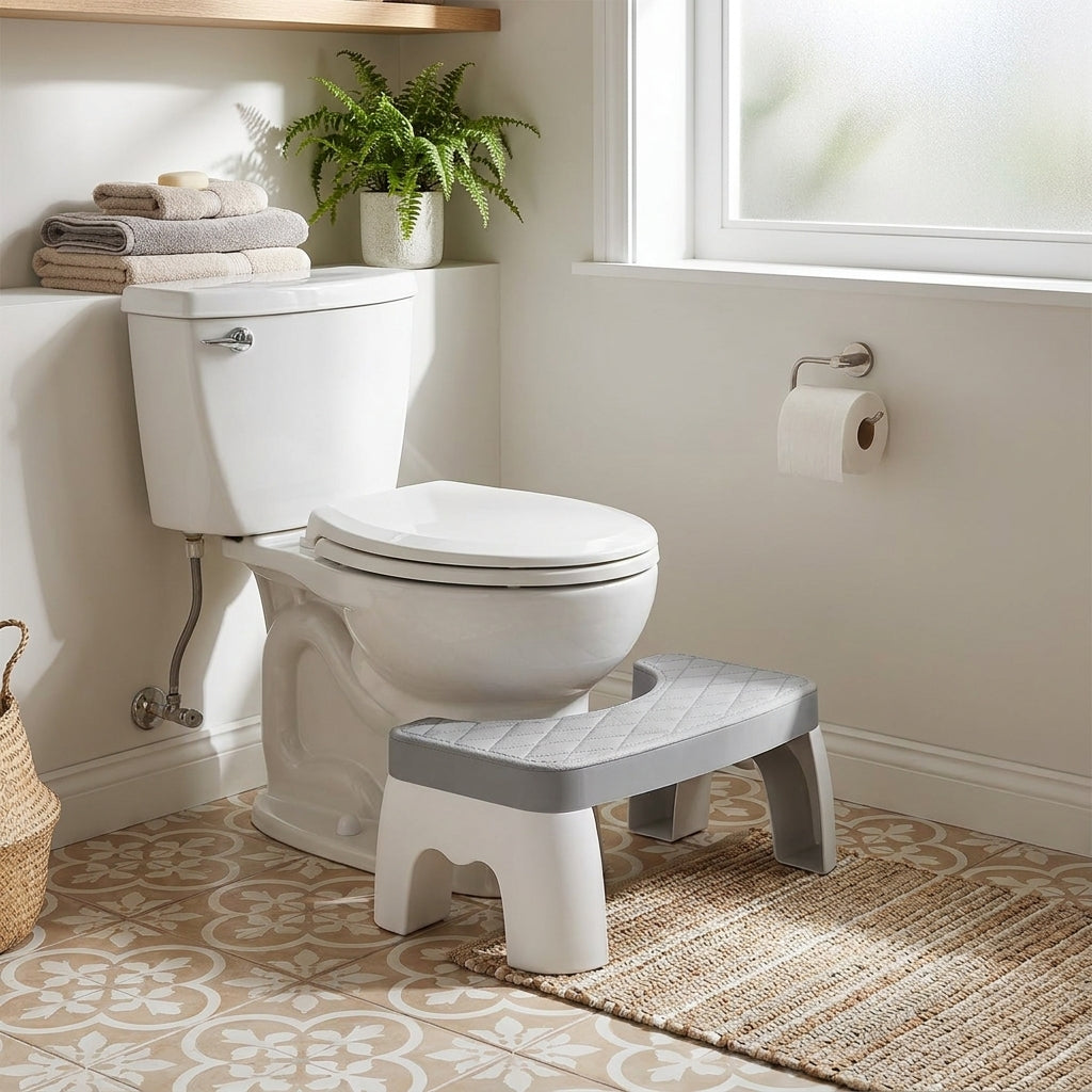 Non-Slip Compact Toilet Squat Stool lifestyle