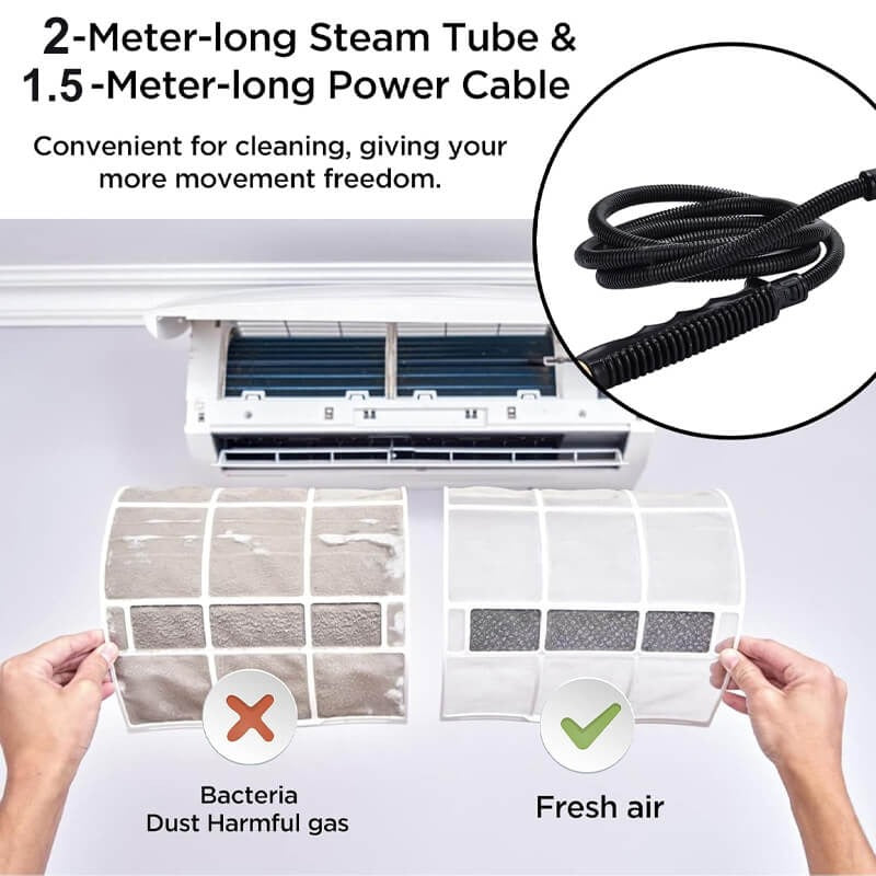2500W Steam Cleaner with Gloves