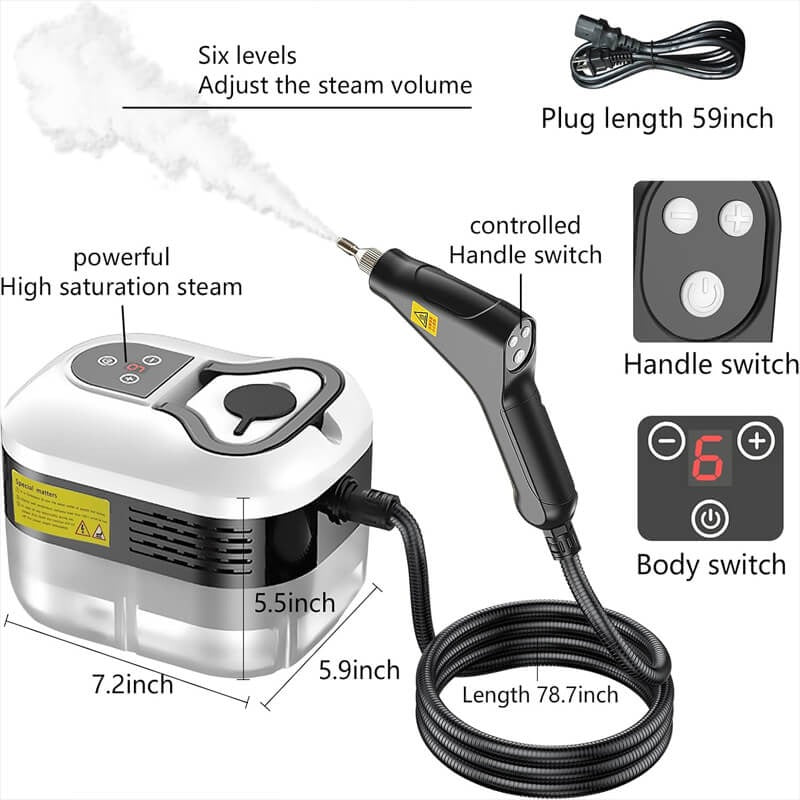 2500W Steam Cleaner with Gloves